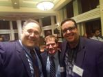 Alexander Hammer (USITC), Mitch Ginsburgh (USITC), and Jose Signoret (USITC) at the Centennial reception.  