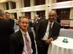 Ed Gresser of USTR and Chairman Williamson  at the Centennial reception.  Shown from left to right. 