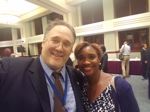 Lisa Barton (USITC) and Alexander Hammer (USITC)  at the centennial reception. Shown from right to left. 