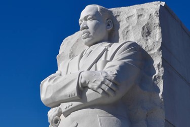 Closeup of the Martin Luther King Jr. Memorial in Washington, D.C.